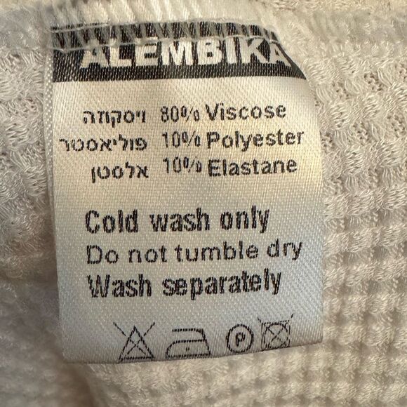 Alembika Size 3/Large Metallic Stripe Lagenlook Waffle 3/4 Sleeve Shirt - Picture 12 of 12